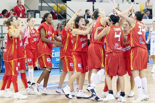 L'enthousiame, un gros atout des Espagnoles (photo: Basquetebol.org/Ann Dee)