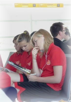 En transit à l'aéroport de Francfort (photo: Eddy Hendryckx)