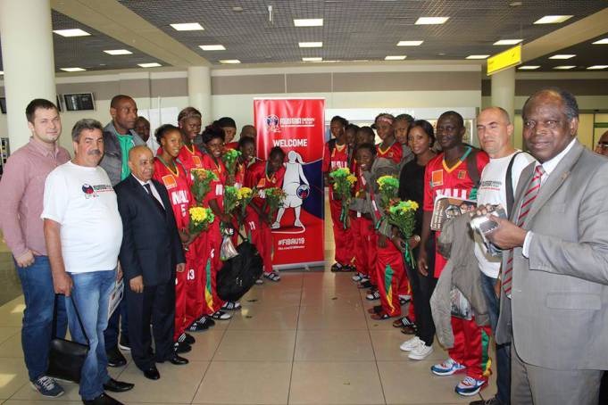 Le Mali à son arrivée à Moscou (photo: basketmali.com)