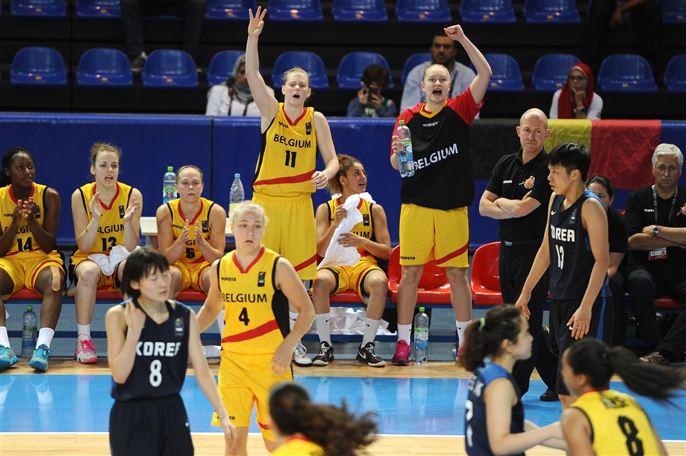 Belgium U19 vs Corée du Sud (FIBA.com)