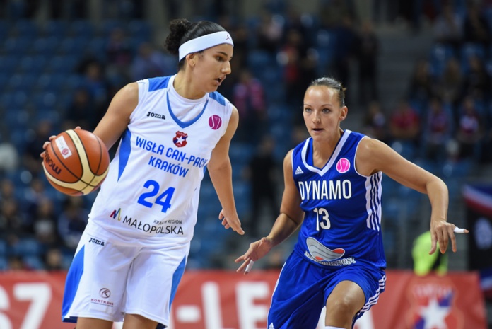 Hind Ben Abdelkader (Wisla Cracovie) pour son entrée en Euroleague (photo: FIBA.com) Hind Ben Abdelkader (Wisla Cracovie) pour son entrée en Euroleague (photo: FIBA.com)