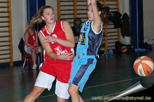 Candice Michel et le Novia Namur B (ici face à Athéna Awans), vainqueur de Fleurus ce week-end (photo: C. Picchione/Novianamur.be)