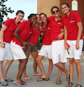 Les Belges sont bien arrivées à Kavadarci (Macédoine) - Photo: www.womensbasketball-in-france.com