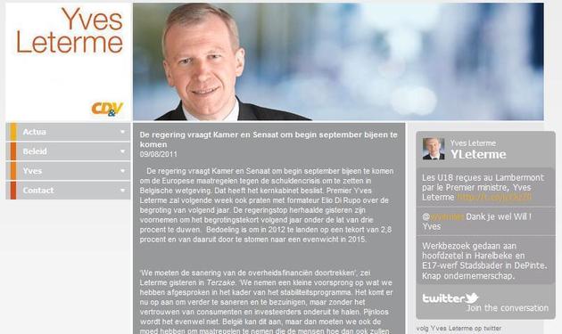 Basketfeminin.com 'twitté' par le Premier ministre Yves Leterme Basketfeminin.com 'twitté' par le Premier ministre Yves Leterme