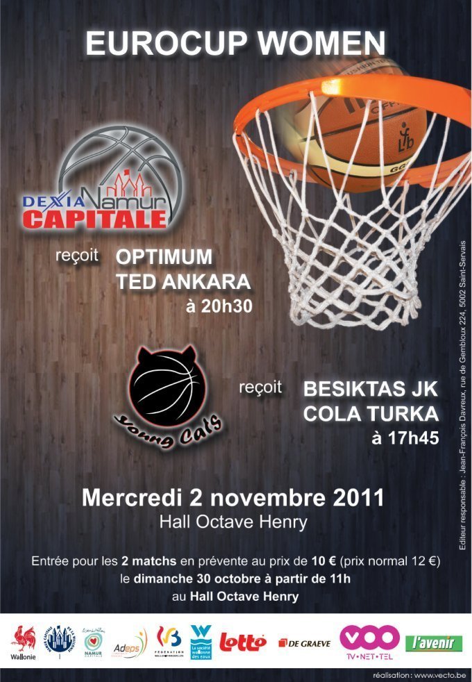 Eucoupe FIBA - Les Young Cats s'imposent à Namur Eucoupe FIBA - Les Young Cats s'imposent à Namur