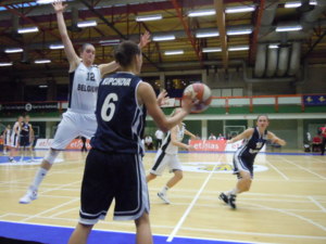 Anne-Sophie Strubbe, ici face aux Slovaques (Photo: Ph. Sadre)