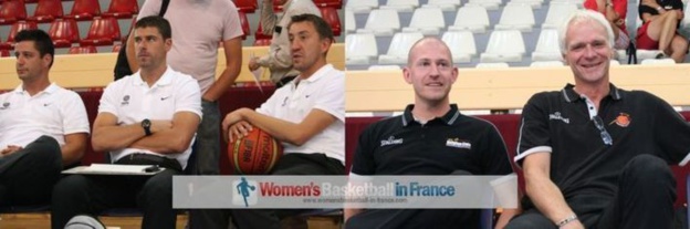La photo a été prise avant le match, mais ce sont déjà les coaches belges qui avaient le sourire (photo: womensbasketball-in-france.com) La photo a été prise avant le match, mais ce sont déjà les coaches belges qui avaient le sourire (photo: womensbasketball-in-france.com)