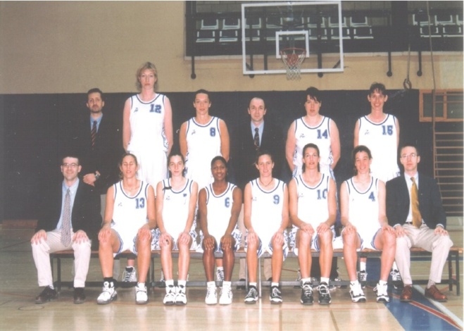 Dans l'histoire des Belges la Copa, Pool Getafe Madrid avec Roland Groignet en bas à droite et notamment, Amaya Valdemoro et Margo Dydek