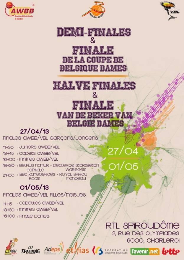 Final Four de la Coupe de Belgique les 27 avril et 1er mai - Le programme Final Four de la Coupe de Belgique les 27 avril et 1er mai - Le programme