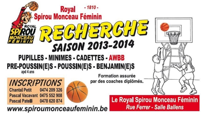Sarah Dochez rejoint Spirou Monceau Sarah Dochez rejoint Spirou Monceau