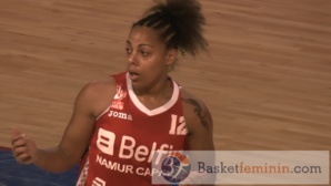 Kathy Wambe (Belfius Namur) blessée au pied Kathy Wambe (Belfius Namur) blessée au pied