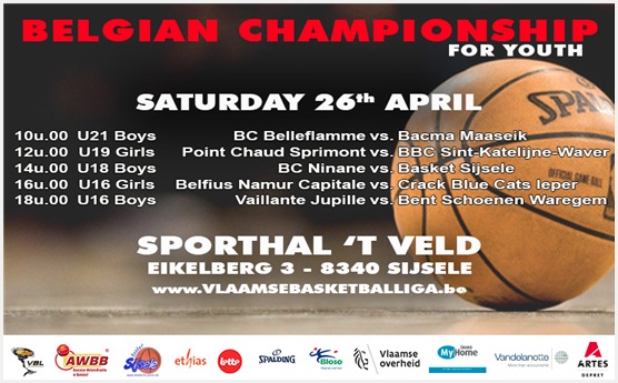 Les finales des champions chez les jeunes AWBB/VBL samedi à Sijsele Les finales des champions chez les jeunes AWBB/VBL samedi à Sijsele