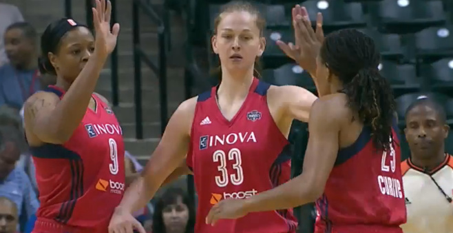 Emma Meesseman en impose avec Washington Mystics, vainqueur à Indiana Emma Meesseman en impose avec Washington Mystics, vainqueur à Indiana