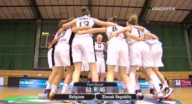 Euro U16 - Première victoire de la Belgique, 63-46 contre la Slovaquie