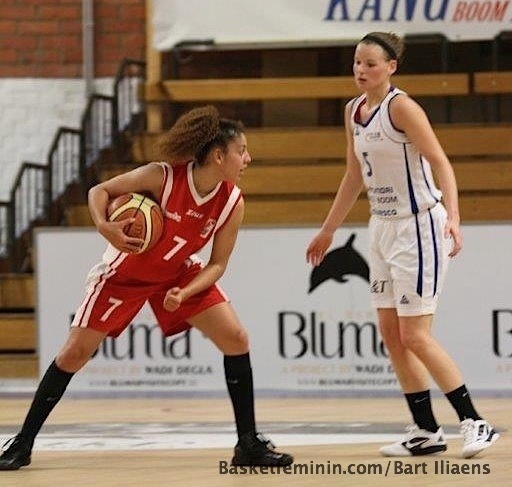 Sofia Ouahabi (Spirou Monceau) en piste à Namur, Jasmina Rosseel (KaBo) à Braine (photo: Bart Iliaens)