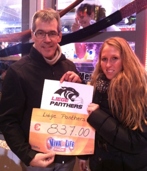 Le président Urbain Goossens et Natacha Doppée Le président Urbain Goossens et Natacha Doppée