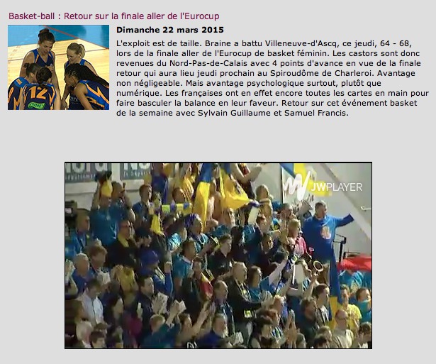 Eurocup - The Final J-4 - Castors Braine sur Pure FM dans l'émission Snooze