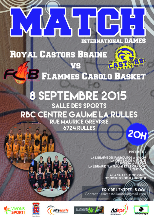 Kim Mestdagh retrouve Castors Braine le 8 septembre à La Rulles Kim Mestdagh retrouve Castors Braine le 8 septembre à La Rulles