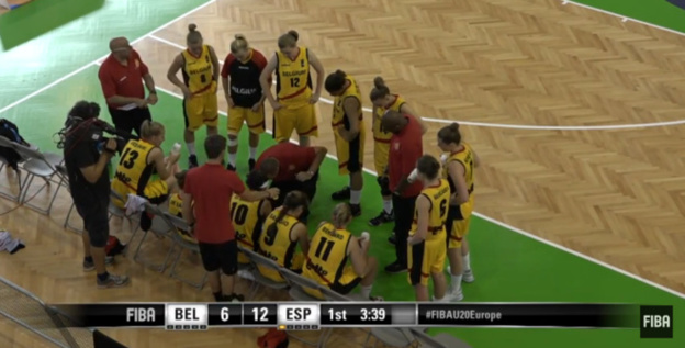 Euro U20 - La Belgique s'incline 46-67 contre l'Espagne