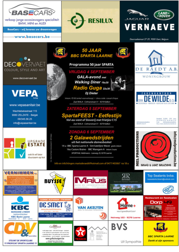 Sparta Laarne fête ses 50 ans avec SKW, Braine et Waregem au programme dimanche Sparta Laarne fête ses 50 ans avec SKW, Braine et Waregem au programme dimanche