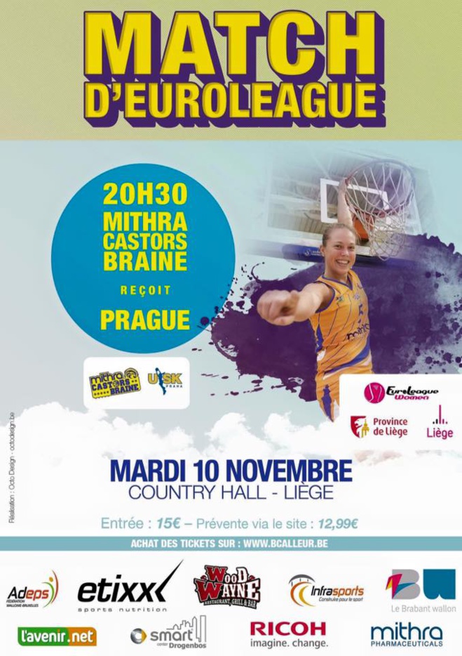 Euroleague - Clap 5e - Face à l'USK Prague, champion d'Europe, mardi à Liège Euroleague - Clap 5e - Face à l'USK Prague, champion d'Europe, mardi à Liège