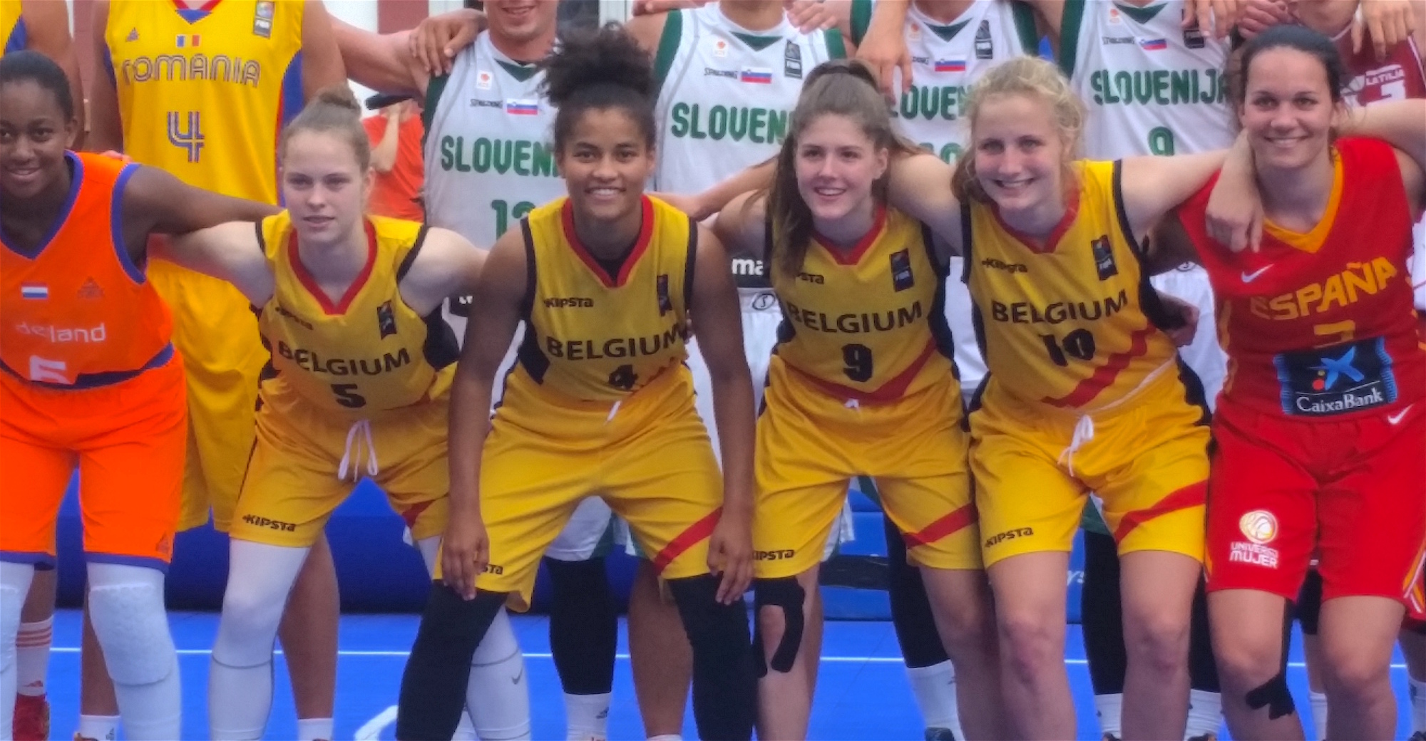 Niki Heemels, Séraphine Bastin, Alice Bremer et Eva Hambursin  ont qualifié la Belgique pour l'Euro U18 3X3 (photo: JP Heemels)