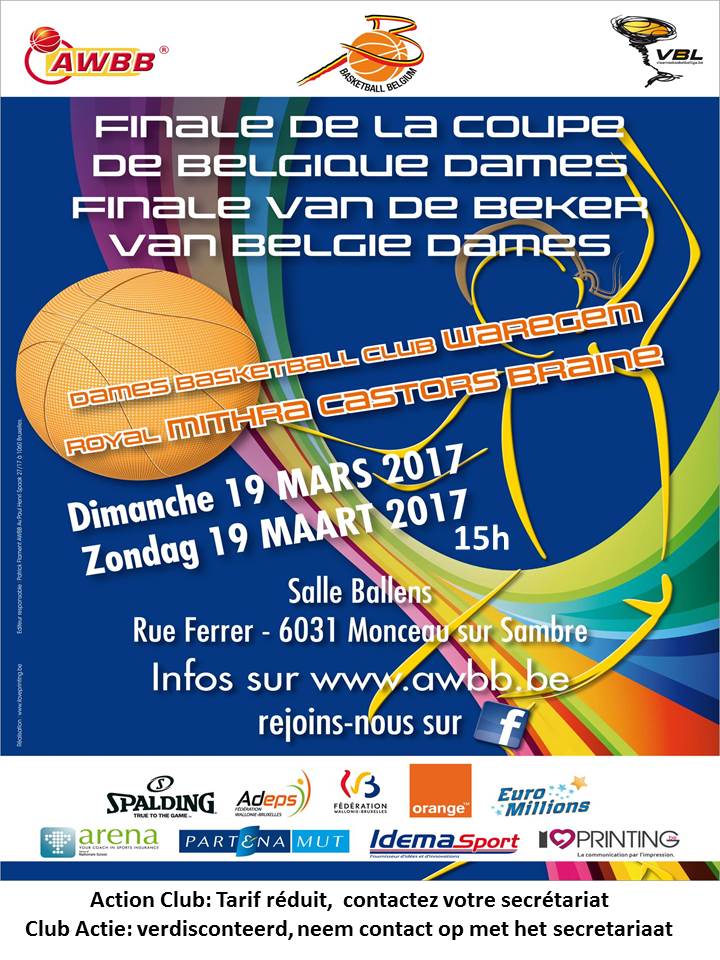 LIVE TV - Coupe de Belgique - Finale - Declercq Storbeton Waregem vs Mithra Castors Braine