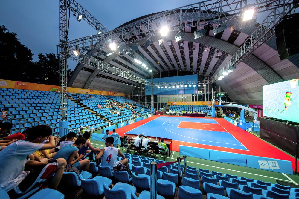 Là, c'est pour le 3X3 basket (Photo: www.nanjing2014.org)