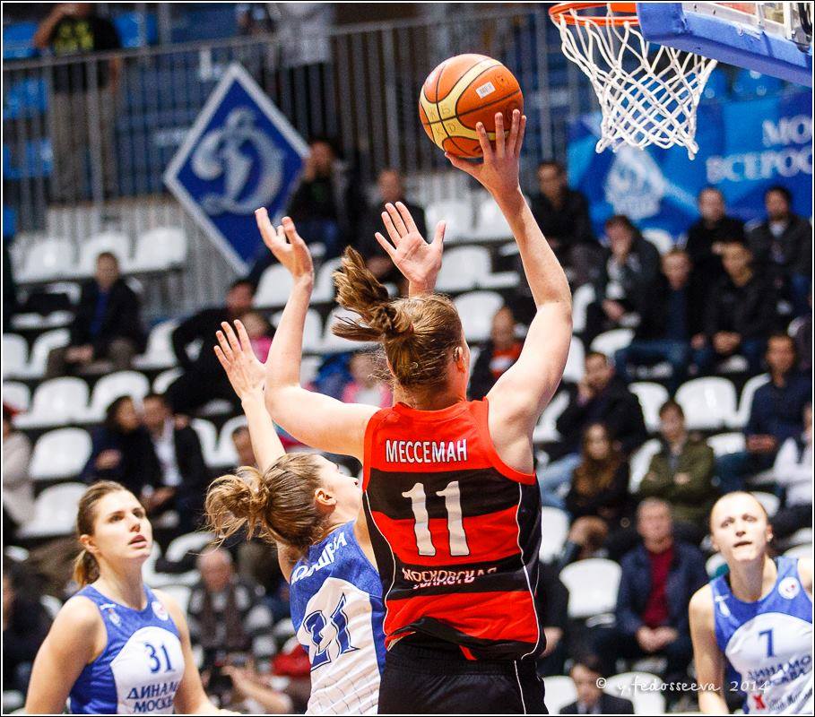 Emma Meesseman en action au Dynamo Moscou (Photo: Y. Fedosseeva/wbcs.ru)