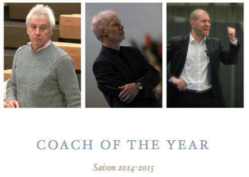 Coach of the Year: Arvid Diels, Marc Foucart et Ainars Zvirgzdins nominés