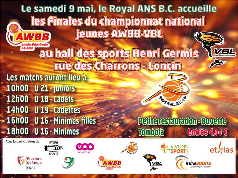 Les finales nationales AWBB/VBL samedi à Ans - Résultats