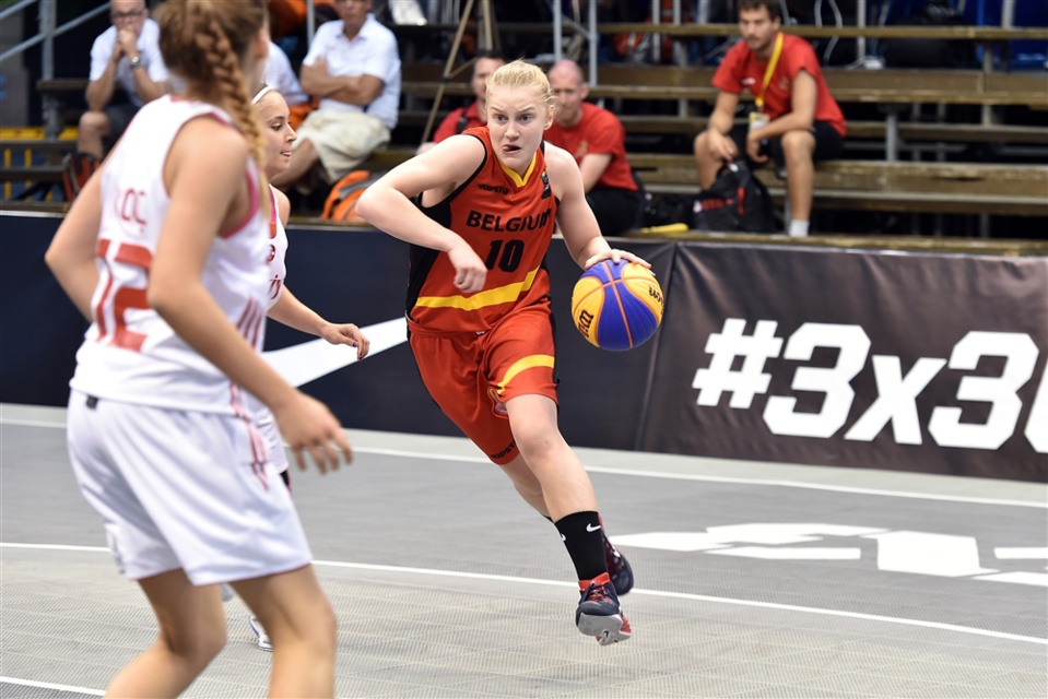 Eline Maesschalck et les Belges en quarts  (photo: fiba.com/3x3U18WC/2015)