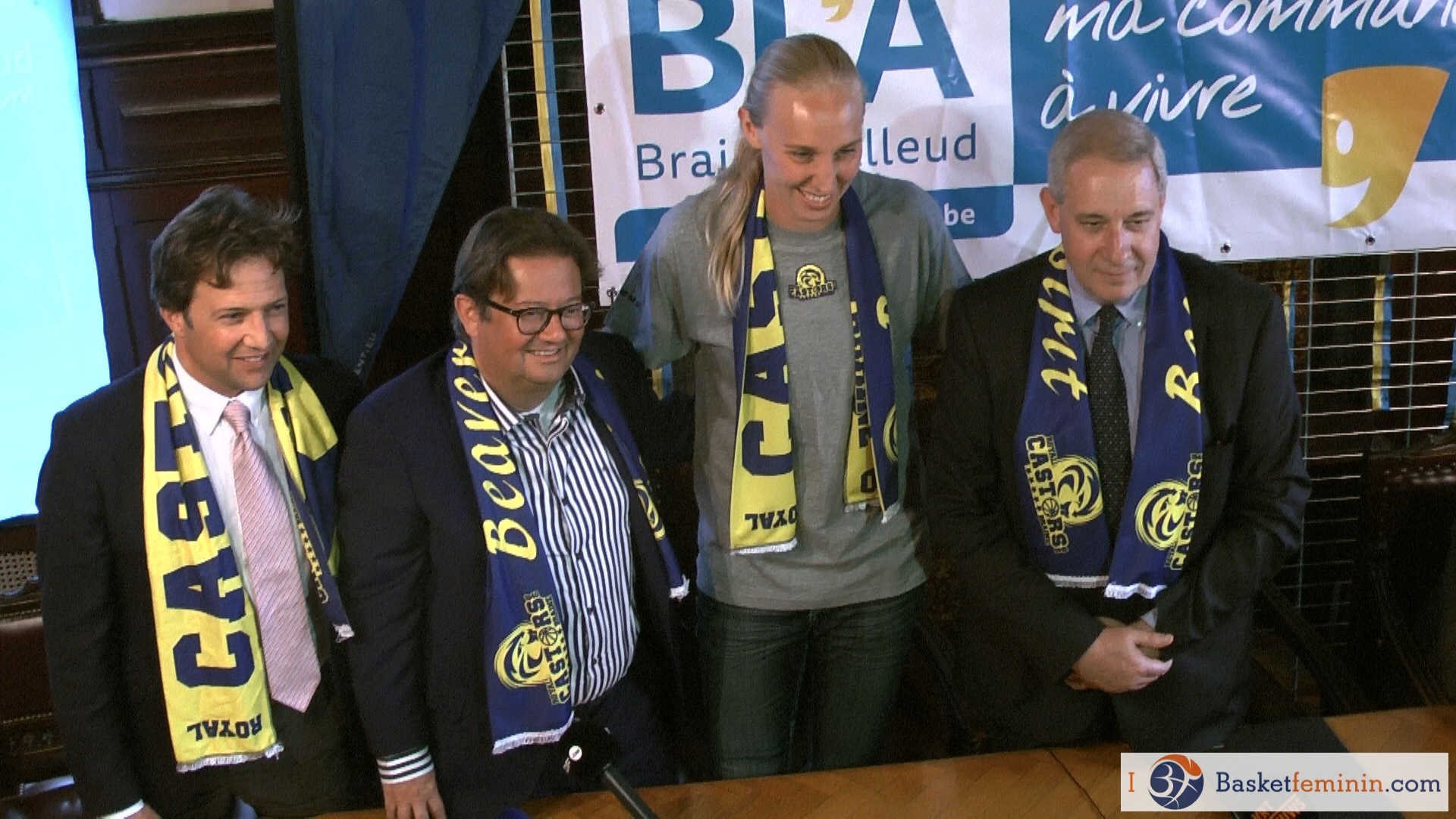 Jean-Manuel Fontaine (Mithra), Marc Coucke (Etixx), Ann Wauters, Jacques Platieau (Président Castors Braine)