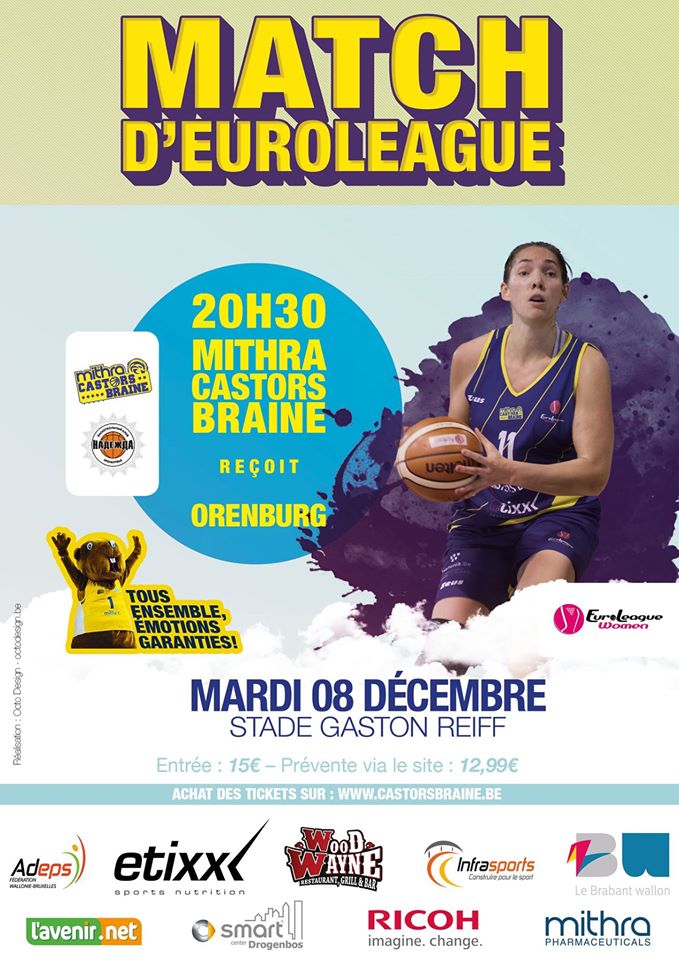 7e journée - Orenburg, un autre ogre russe en visite à Mithra Castors Braine 7e journée - Orenburg, un autre ogre russe en visite à Mithra Castors Braine