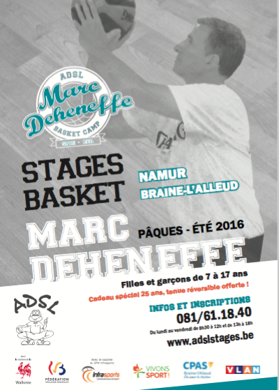 Stage ADSL de Marc Deheneffe à Pâques et pour l'été