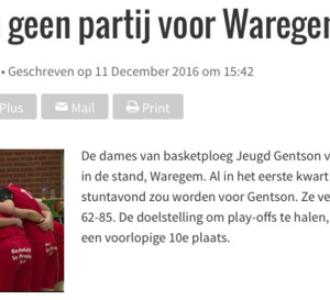 TV - Le reportage à l'issue de la victoire de DS Waregem à Jeugd Gentson (AVS)