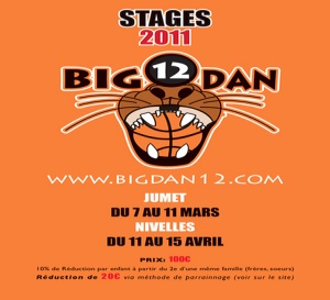 Gagnez un stage Big Dan du 7 au 11 mars à Jumet  