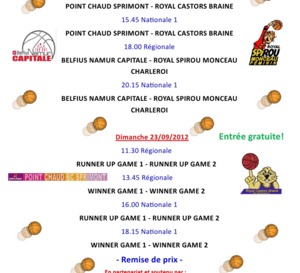 Le Tournoi des 4 Wallons à Namur les 22 &amp; 23 septembre