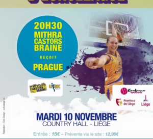 Euroleague - Clap 5e - Face à l'USK Prague, champion d'Europe, mardi à Liège