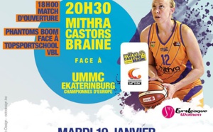 Mithra Castors Braine, face à Eka mardi à la Lotto Arena d'Anvers